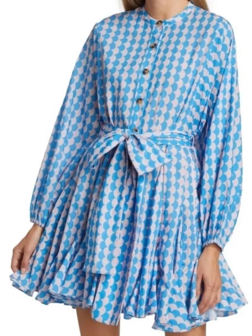 Rhode Emma Dress Small Blue Pink